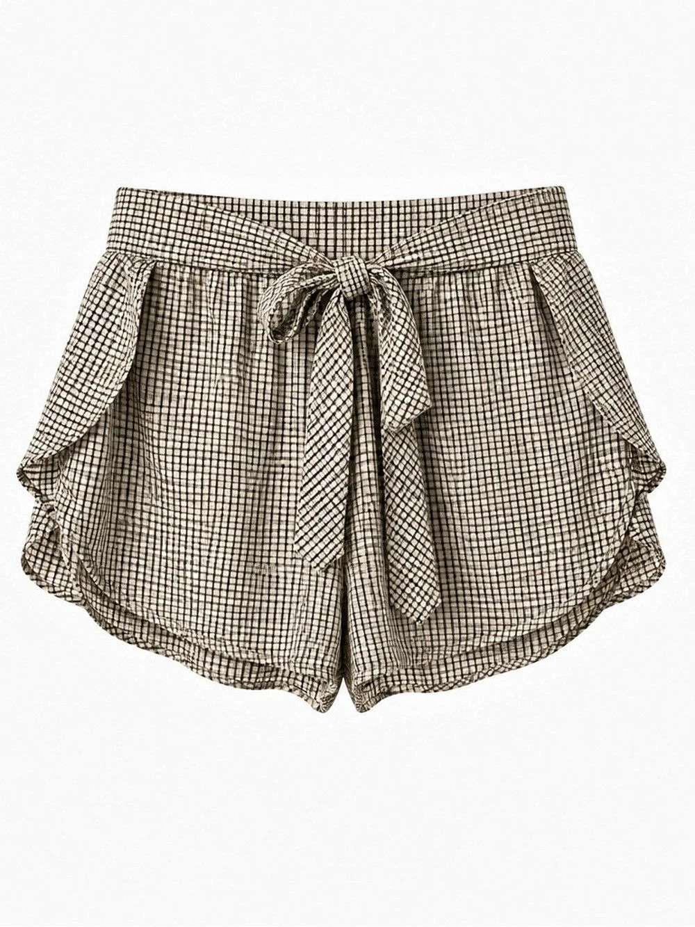 Patagonia Checkered Shorts Beige & Black XL Like New